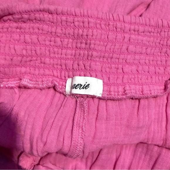 Aerie Pink Gauzy Pool To Party Crop Top and Pants Set - Picture 10 of 16